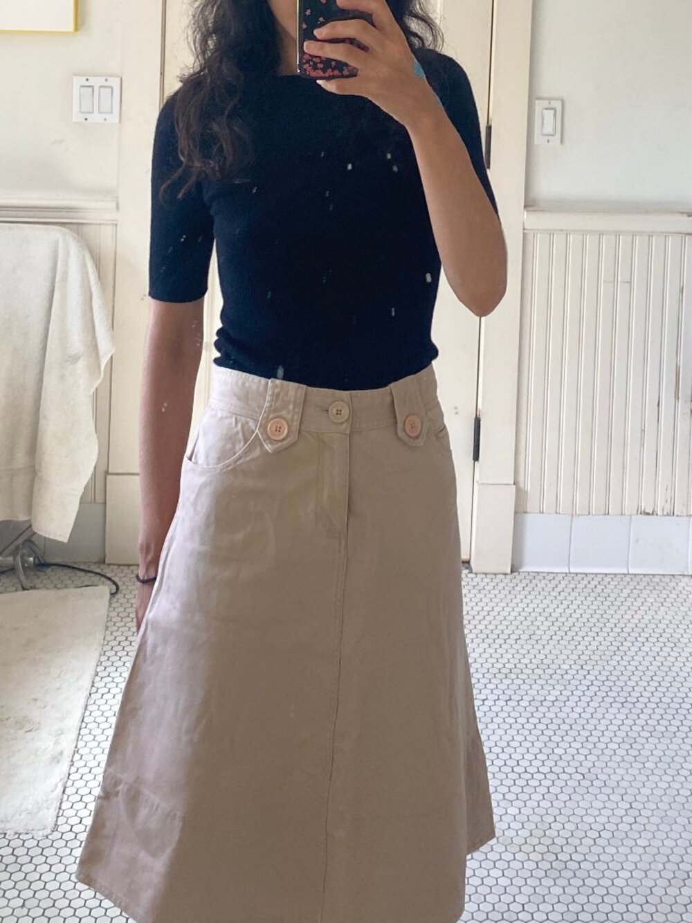 Marc by Marc Jacobs vintage A-line Tan Cotton Skirt - Picture 3 of 13